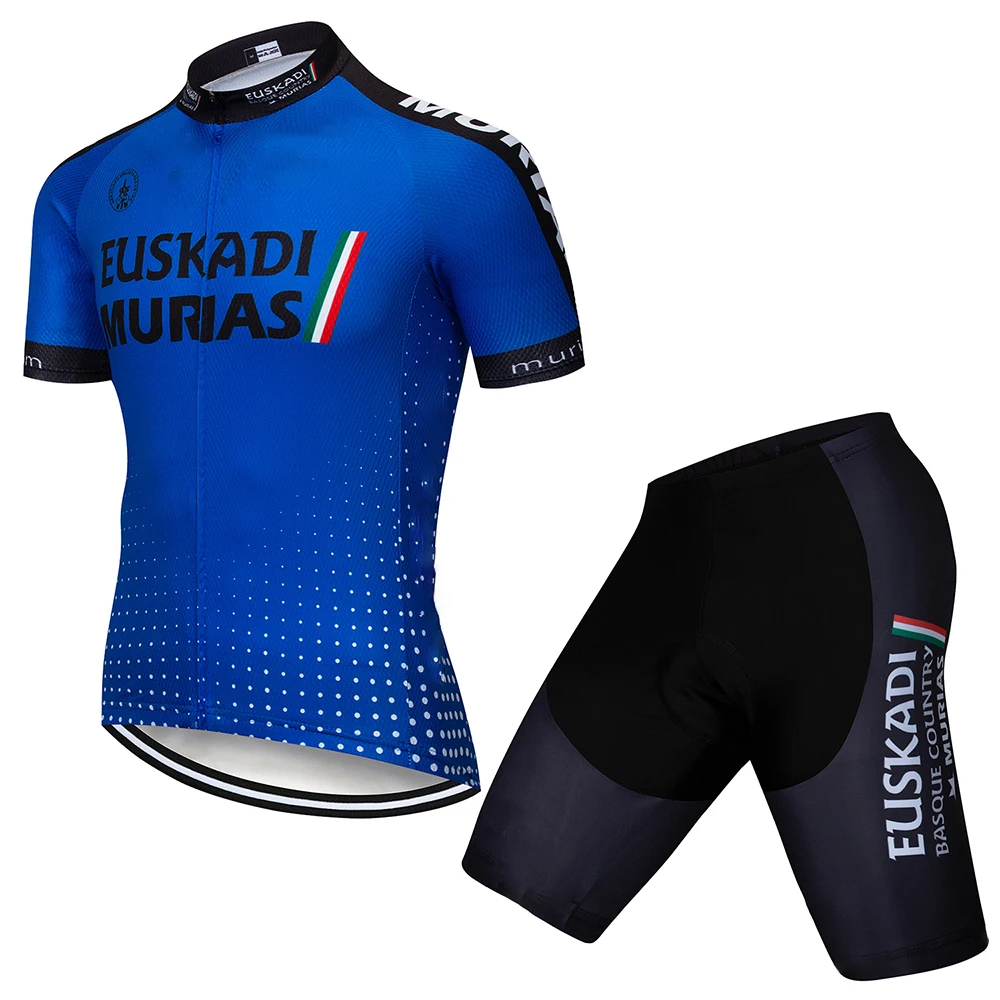 TEAM EUSKADI Cycling Jersey Set Orange 20D Bike Shorts Sets Mens cycling suit cycling jersey set