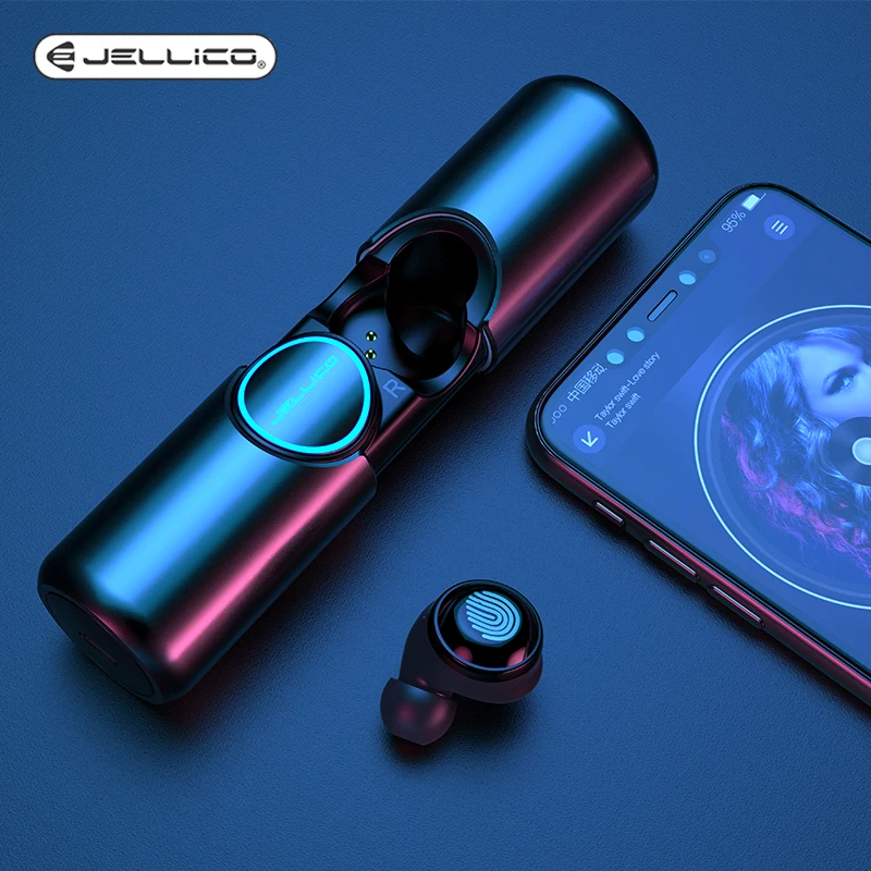 Беспроводные Bluetooth наушники Jellico TWS спортивные Hi Fi с басами стереозвук HD 5 0