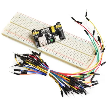 

3.3V/5V MB102 Breadboard power module+MB-102 830 points Prototype Bread board for arduino kit +65 jumper wires wholesale