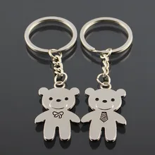 

Cute Keychain Love Bear Lovers Couple Key Chain Keyring Cover Holder Handbag Charms Porte Cle Chaveiro Llavero Brelok Anahtarlik