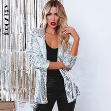 

BoozRey New Gold Sequins Blazer Women Spring Fashion Lapel Casual Suit Coat Jackets for Womens 2022 Clothing Blazers Coats