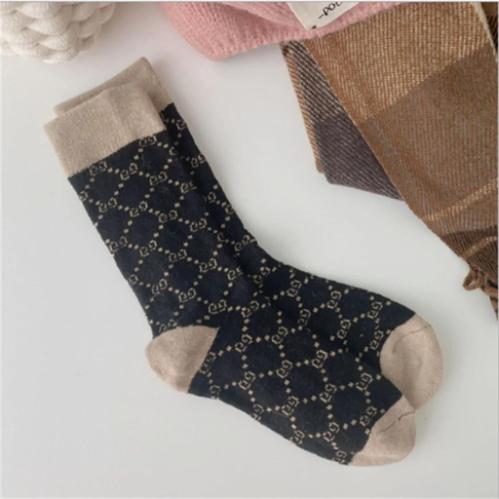 long socks for women New Style Wool Thick Stockings All-match European and American College Japanese Women's Socks Warm Pile Socks Wholesale bombas socks for women Women's Socks