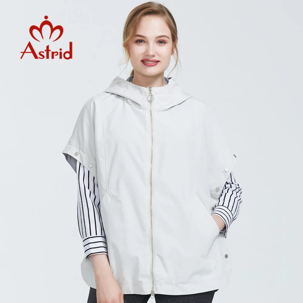 Astrid 2019 Осень новое поступление топ белая куртка женская плюс размер короткий