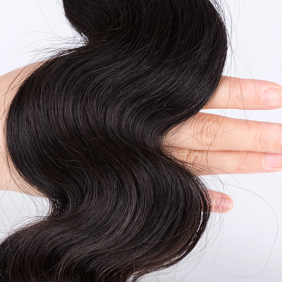 MOCHA Hair 10A перуанские Виргинские Волосы объемная волна 3 пучка с одним 4*4 закрытие шнурка человеческих волос