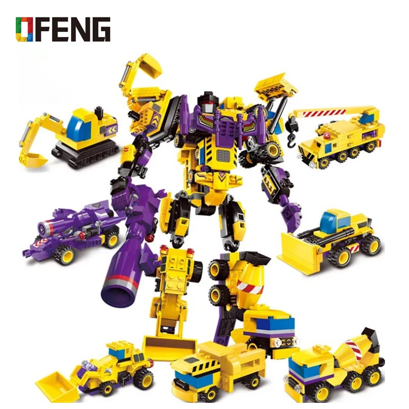 

Enlighten 7 in 1 Creative Master Puzzle Building Blocks Robot Model Stacking Sets Assembly Bricks Children Educational Toys Gift