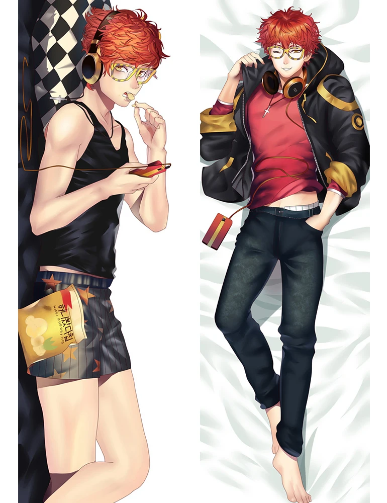 

Otaku Custom Anime Mystic Messenger Pillow Case Waifu Dakimakura Body Decorative Long Pillow Cover Soft Rectangular Cushion
