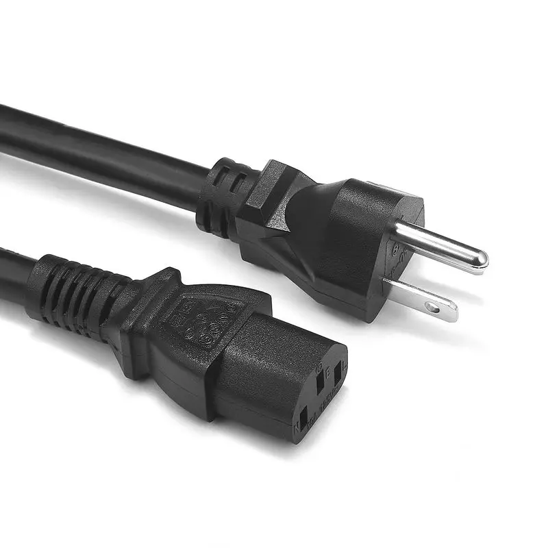 

Computer Monitor TV Replacement Power Cord 5-15P to C13 Power Cord 1.5m 14/18AWG US Heavy Duty 3 Prong Standard Power Cable