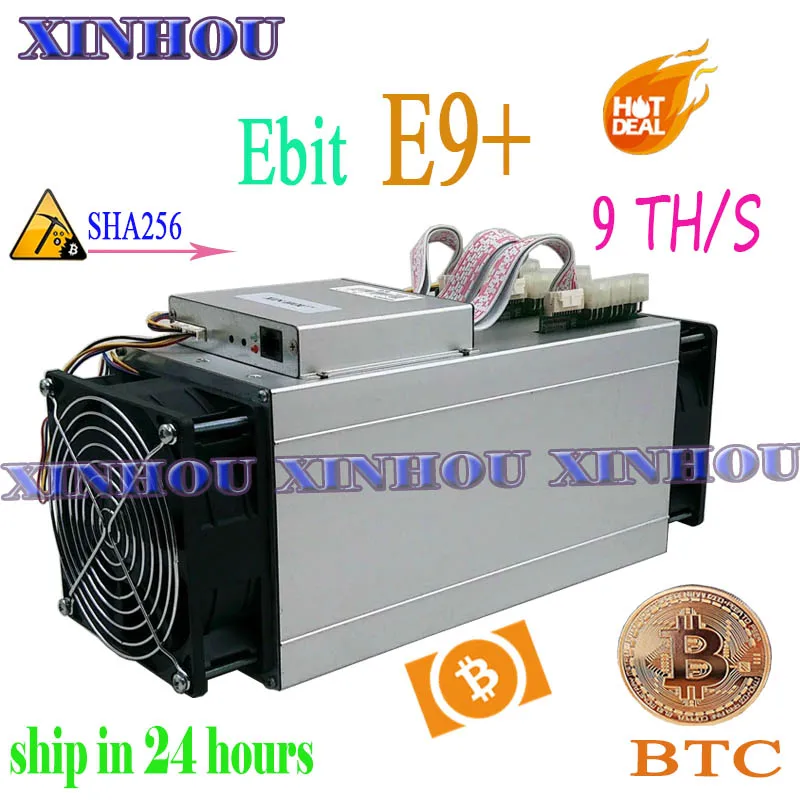 Майнер Asic Ebit E9 Plus б/у устройство для майнинга BTC/BCH 9 терахэш/сек SHA256 экономнее Antminer