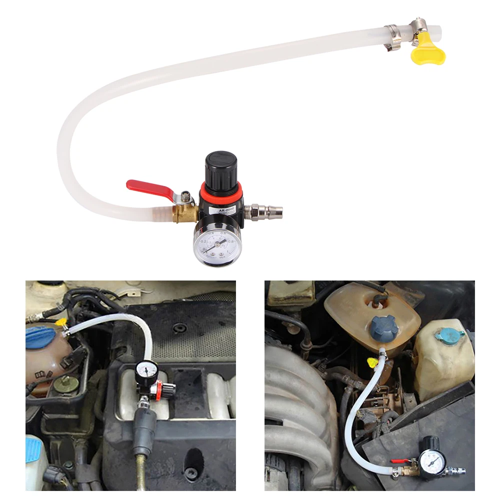 Universal Car Cooling Radiator Pressure Tester,Fuel Pressure Testers Water Tank Leak Detector Gauge Checker Tool