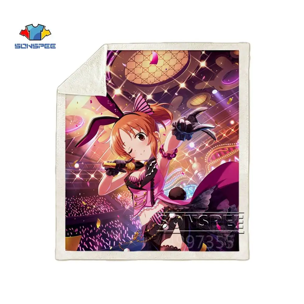 SONSPEE Idol Master Золушка Девушка Дети взрослый 3d принт одеяло Теплый диван одеяло покрывало путешествия постельные принадлежности магазин при фабрике K110