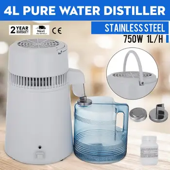 

Destilador de agua Purificador Water Distiller Destilador de agua pura Filtros Destilación de agua 4L de acero inoxidable intern