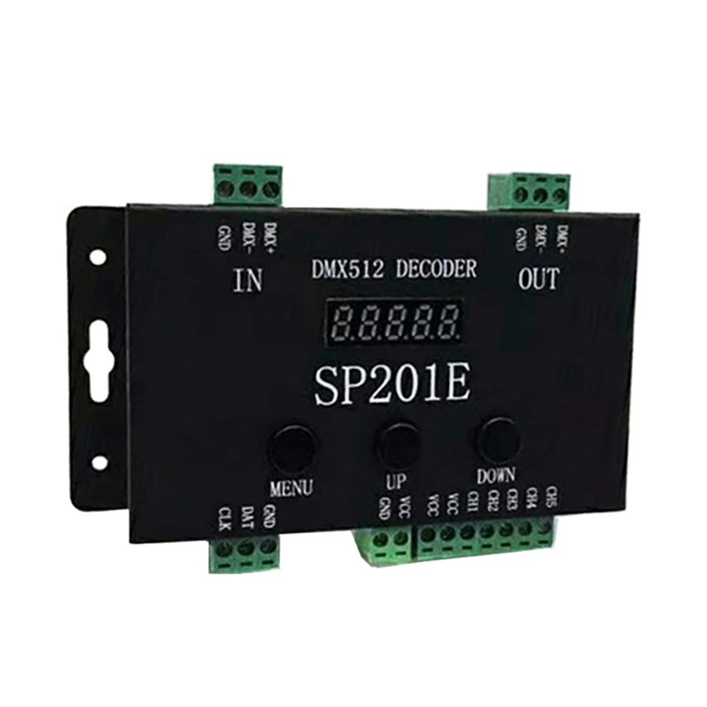 DC5V-24V DMX512 Декодер контроллер SP201E SPI сигнал адресуемый IC RGB led пиксель 5 канал ПВМ выход ws2811 2812 1903 полосы
