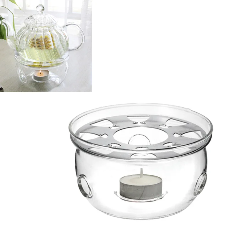 New Portable Clear Teapot Holder Base Coffee Water Tea Warmer Candle