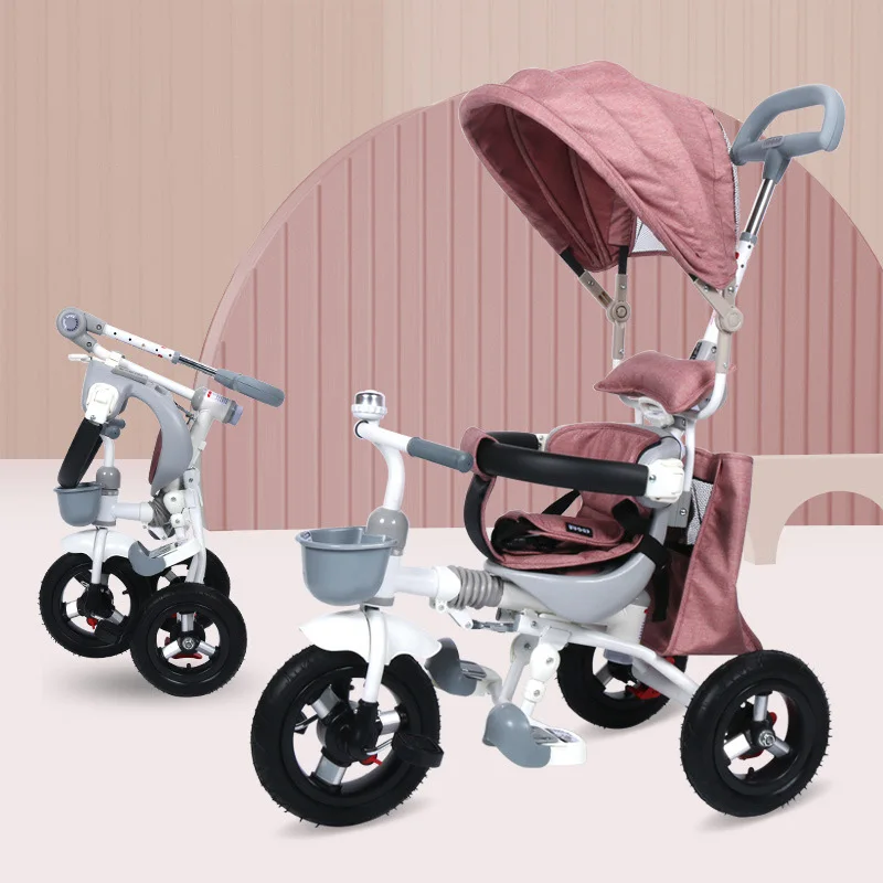 3 в 1 езда на игрушках для детей 1-3-5 лет 3 колеса складной трехколесный велосипед тележка высокое качество детский велосипед коляска скутер
