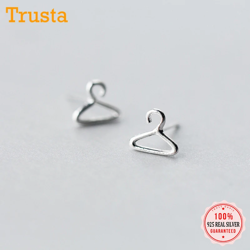 Серьги гвоздики Trusta из серебра 925 пробы 8 мм x 7 DS121|earrings gift|fashion stud earringsstud earrings |
