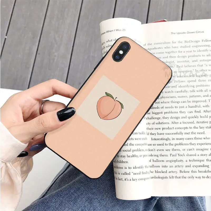Besar Promosi Cetak Fashion Peach Buah Ponsel untuk Huawei Honor 8 8e 8X9 Lite 10 10i Lite 20 20i 30 Pro V30 Pro