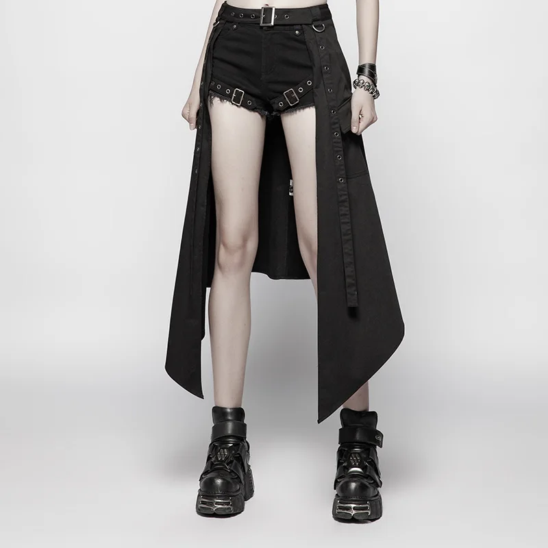 Punk Rave Women's Daily Punk Black Half 