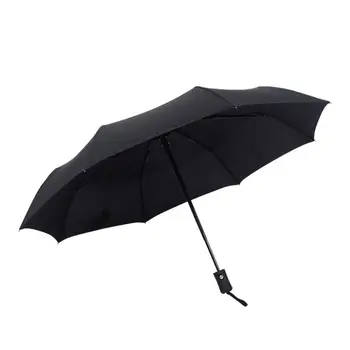 

Solid Color Automatic Umbrella Business Unisex Windproof Folding Sunscreen Dual-use Umbrella