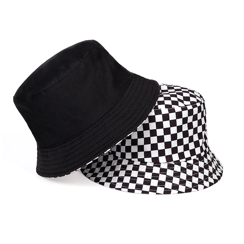 New High Quality Fashion Cow Print Hat White Black Bucket Hat Reversible Fisherman Caps Summer Hats For Women Gorras 2020