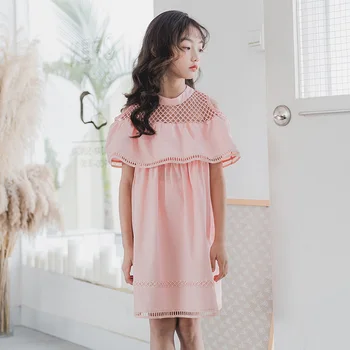 

New 2020 Summer Cotton Girls Dresses Kids Cute Pincess Dresses for Teen Girls Fashion Baby Girls Casual Patchwork Dresses