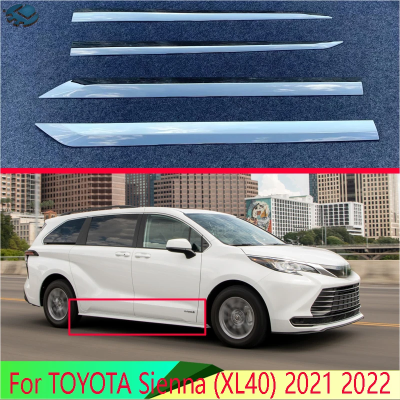 ForTOYOTASiennaXL4020212022CarAccessoriesABSChromeSideDoor