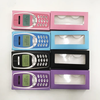 

Phone Eyelashes Package Mink Lashes Rectangle Cardboard Box False Eyelashes Packaging Box Custom Cosmetic Packaging Box