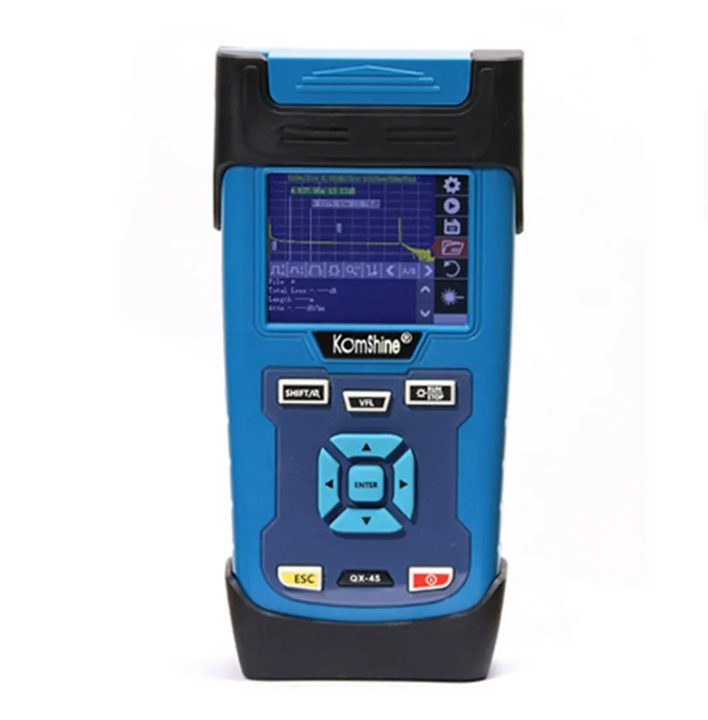 Бесплатная доставка QX45 OTDR Komshine SM 128 км 1310/1550nm оптоволоконный тестор VFL 10 мВт 32*30 дБ