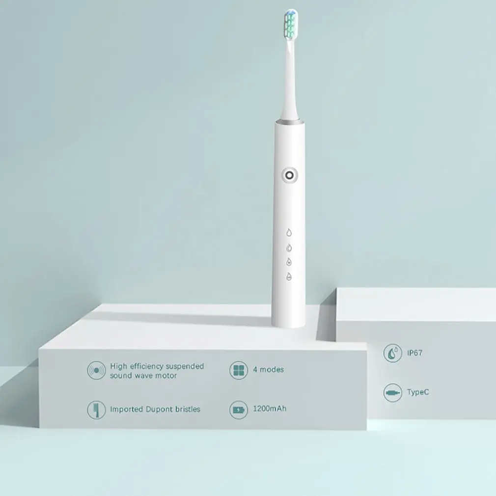 USB Rechargeable Electric Toothbrush Sonic Wave Rechargeable Top Quality Smart Chip Toothbrush Head Replaceable Whitening Health USB Rechargeable Electric Toothbrush Sonic Wave Rechargeable Top Quality Smart Chip Toothbrush Head Replaceable Whitening Health