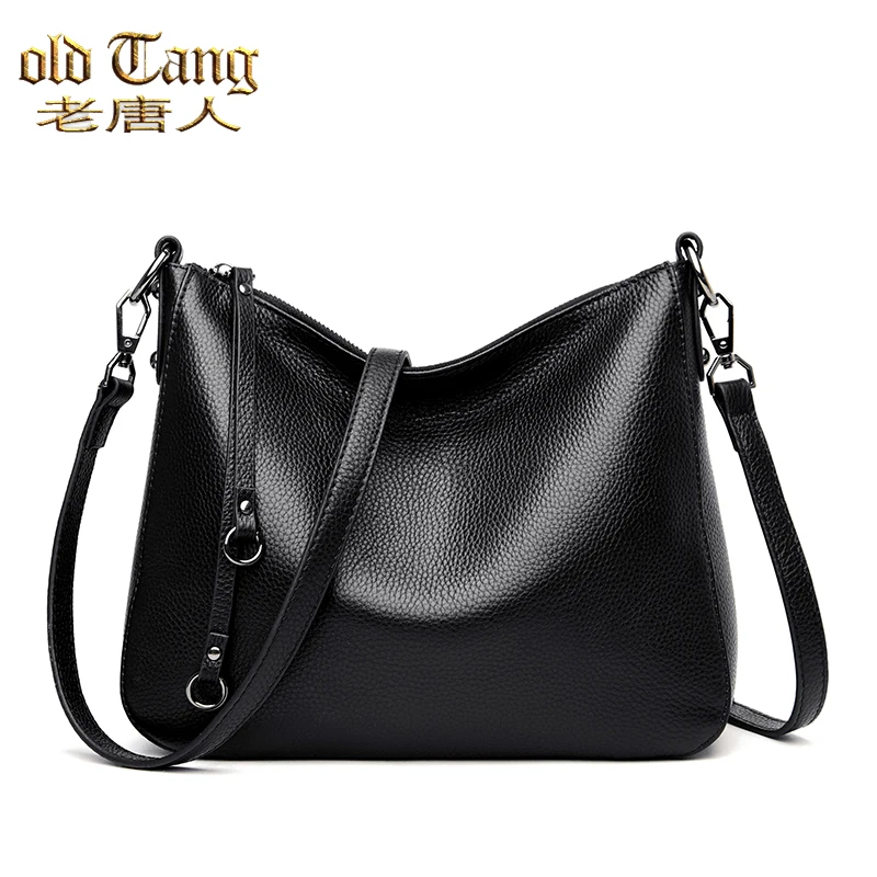 

OLD TANG High Quality Cowhide Bags For Women 2020 Female Leisure Shoulder Handbags Fashion Large Capacity Bag Bolsas Feminina