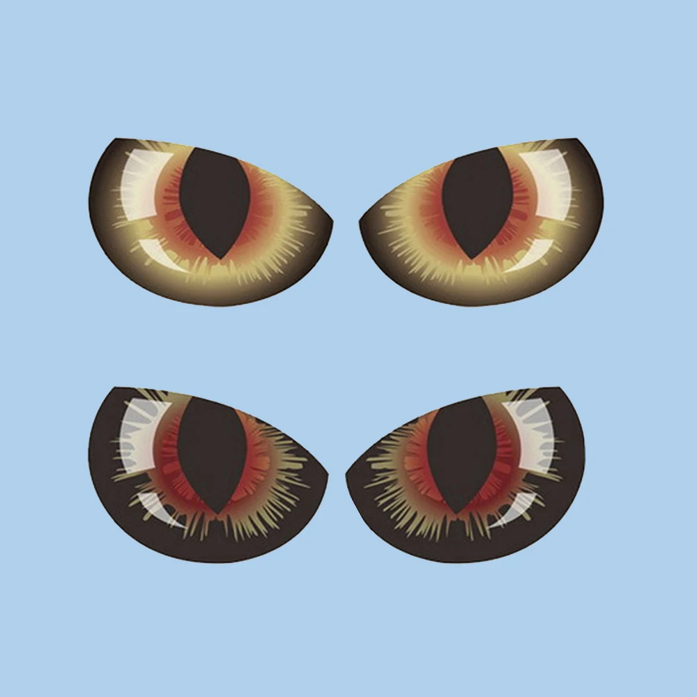 Стикер для глаз автомобиля 3D моделирование стерео мультфильм отражающее зеркало