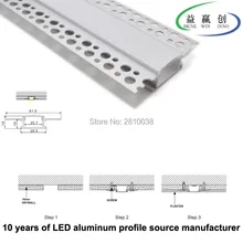 10X1 м наборы/лот поверхностного монтажа алюминиевый профиль светодиодный светильник полосы и Длинный Т профиль канал для встраиваемых настенных ламп