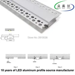 10 х 1 м Наборы для ухода за кожей/lot поверхностного монтажа алюминиевый профиль светодиодные полосы света и долго T профиль канала для