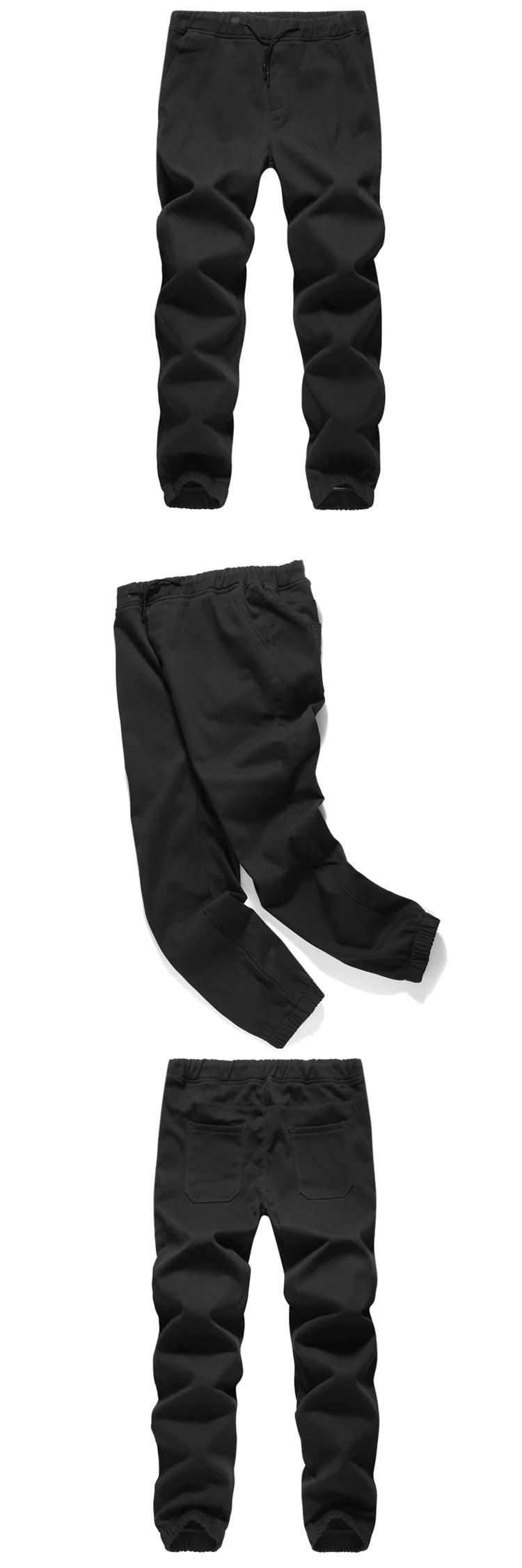 Брюки мужские осенние и зимние флисовые и утепленные повседневные штаны хип-хоп свободные спортивные Большие размеры брюки карго
