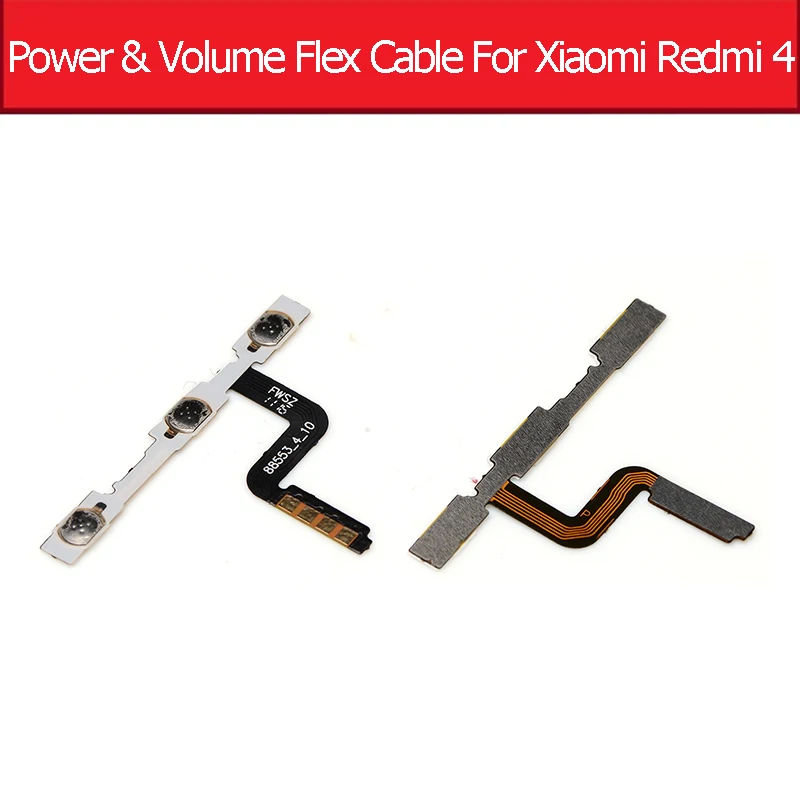 Объем и Гибкий Силовой кабель для Xiaomi Redmi 3 3s 4 4A 4X5 плюс 5 5A 5S 6 6a 6 PRO K20 7 7A Go S2 кнопка включения гибкий кабель-лента с Запчасти - Цвет: For redmi 4