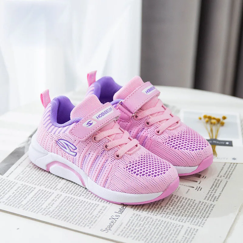 

Children's Casual Shoes Boys Mesh Flying Woven Sneakers Shoes Girls Kids Fashion Comfortable Running Shoes Size 26-37