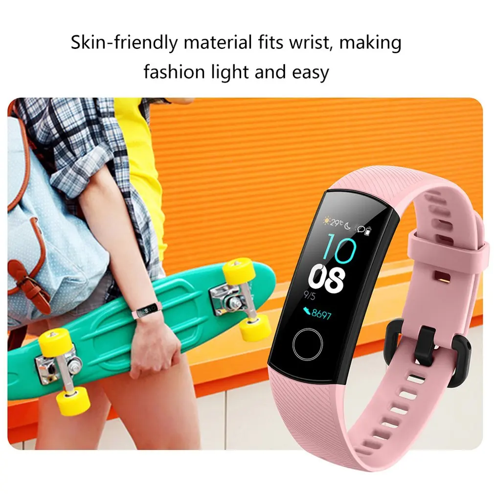 Huawei Honor Band 4 смарт-браслет 50 м Водонепроницаемый фитнес-трекер с сенсорным экраном монитор сердечного ритма показ сообщений