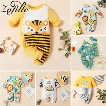 

ZAFILLE Baby Boy Romper Autumn Cartoon Animal Baby Romper For Newborn Baby clothes Baby girl romper jumpsuits Baby boy clothes