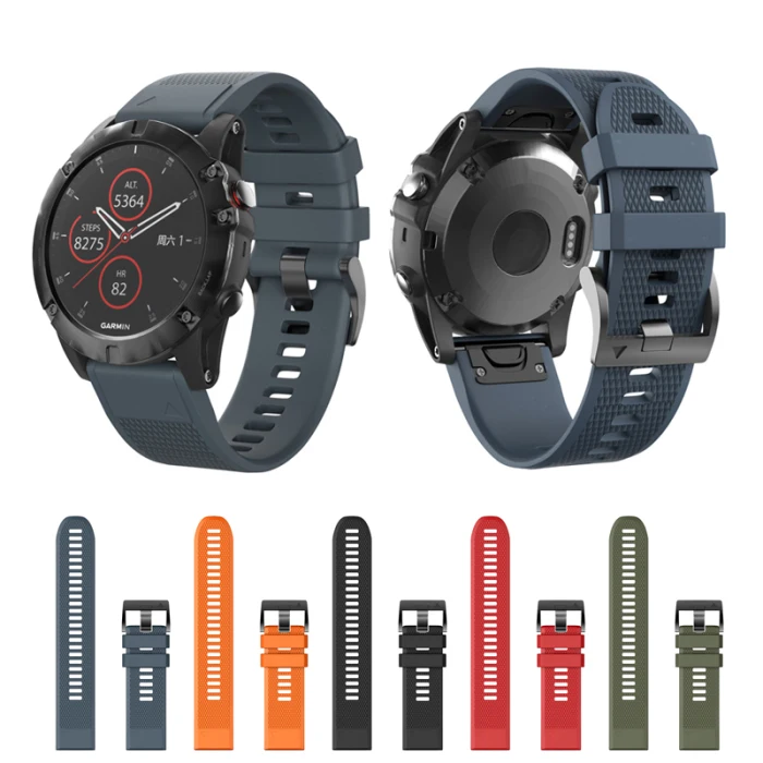 26 мм силиконовый браслет ремешок для часов Quick Release для Garmin Fenix 3 5 5X Plus GV99