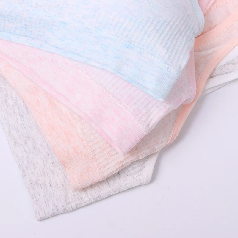 Ao natural detox fen нижнее белье для девочек период развития для студентов средней школы тонкий жилет стиль спортивный бюстгальтер с кольцом из нестального материала S