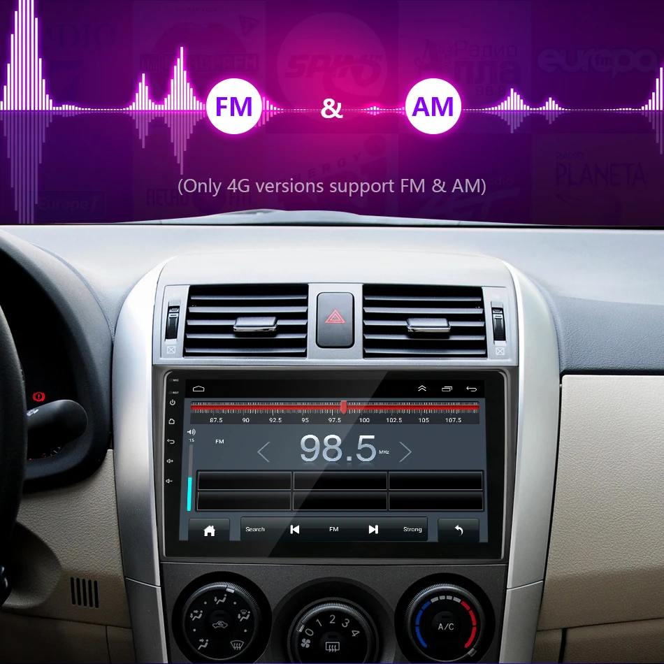 " ips Android 4G+ wifi Автомобильный Радио мультимедийный плеер для Toyota Corolla E140/150 2006-2013 стерео gps навигация 2Din зеркало-ссылка