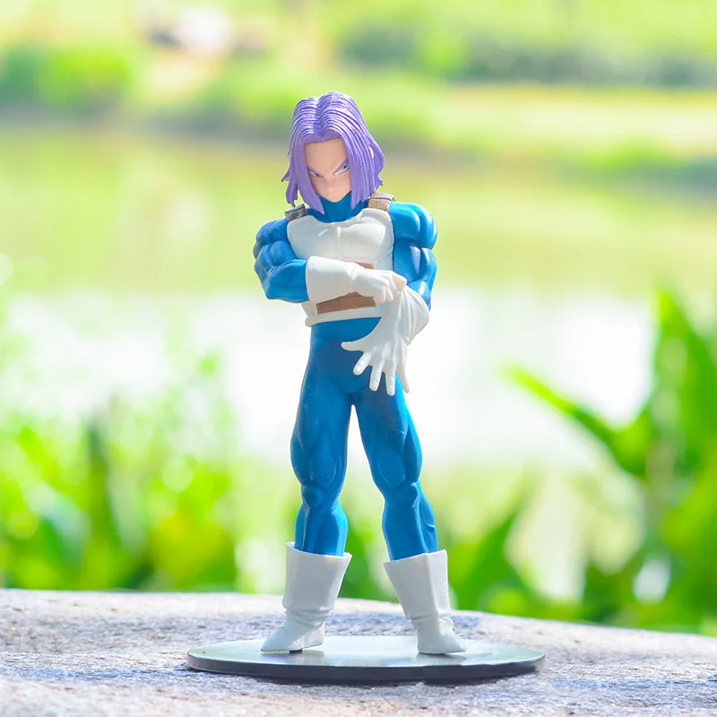18cm Dragon Ball Z Torankusu Trunks Super Saiyan Vegeta Combat Gear Wear Gloves PVC Action Figures Model Dolls Toys Gifts | Игрушки и