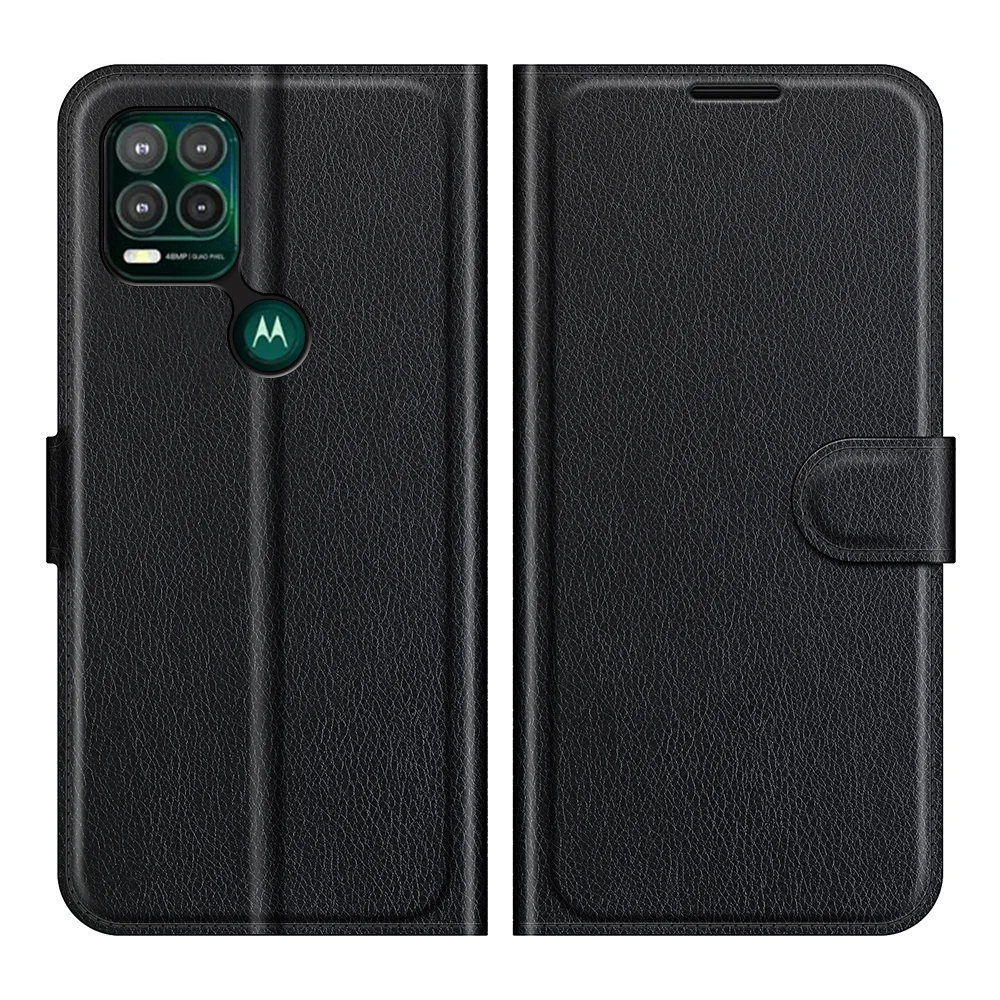 XINYEXIN Custodia per Motorola Moto G15, Cover a Libro in Pelle PU con Blocco RFID, Slot per Carte, Supporto, Protezione Completa Antiurto - Rosso
