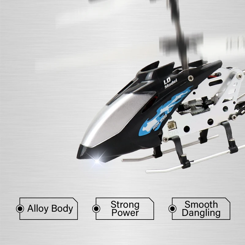 3.5CH Alloy Remote Control Helicopter with Light USB Charging Children Toys RC Airplane Mini Drone Toys for Boy Kids Aircraft 3