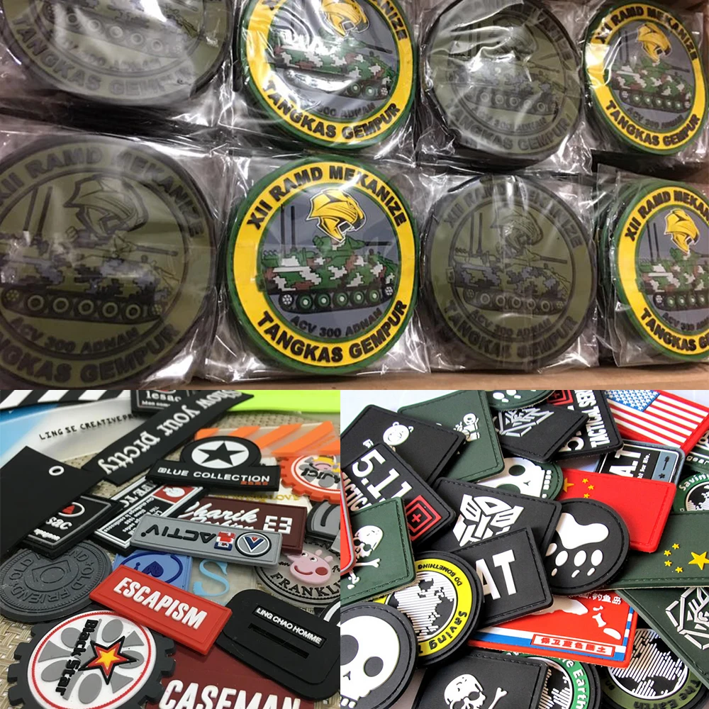 Parche de PVC personalizado, insignias de goma, gancho y bucle para gorras, sombreros, bolsas, parches 2D 3D, apliques militares tácticos Punk, emblema de brazo para casco - Imagen 4