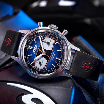 

Pilot Mechanical Wristwatches Men 1963 Hand Wind 38mm Army Watch Men Chronograph Stainless Steel Acrylic Luminous Watch New 2020