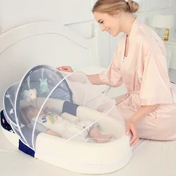 Lit de berceau Portable pliable et mobile pour nouveau né, Protection Anti pression, transat pour bébé avec moustiquaire, nouveauté 2021 