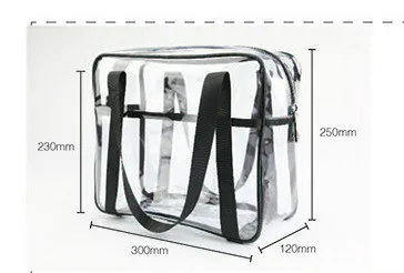 Женская Прозрачная ПВХ сумка для покупок, Большая вместительная сумка Водонепроницаемые сумки для хранения плавания пляжная сумка на плечо Вместительная дорожная сумка