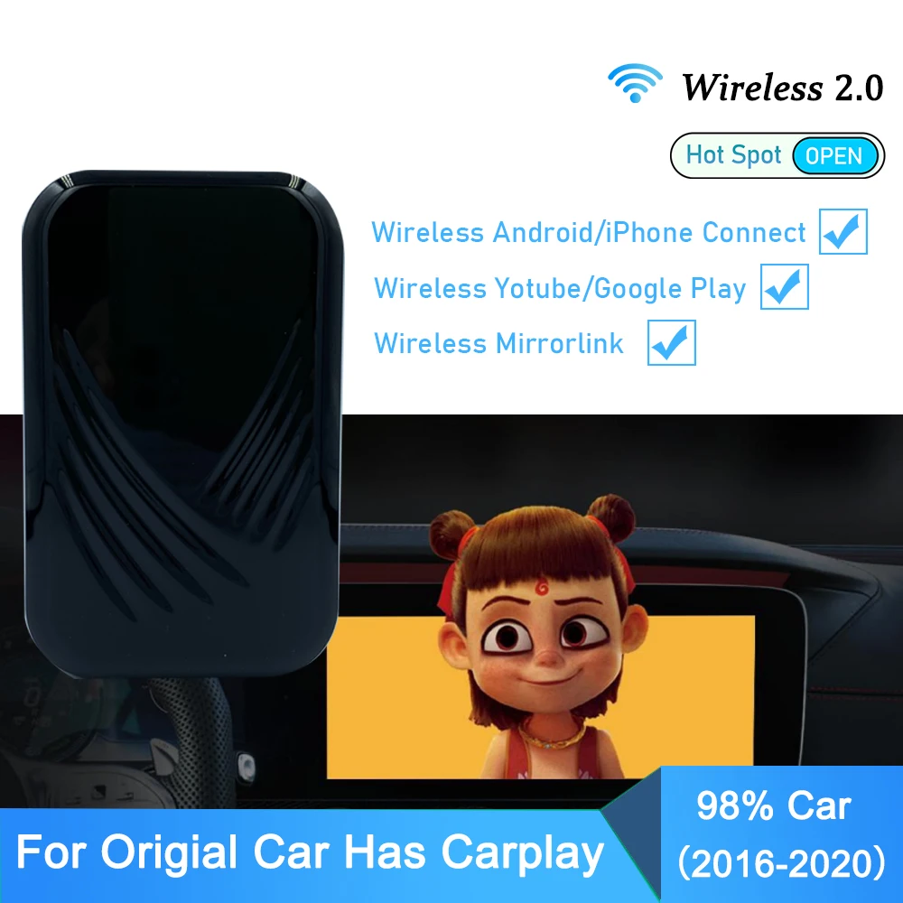 

For Apple Carplay AI Box TV Box Plug and Play Auto Car Entertainment System For Toyota Audi VW Benz Ford Mirror Car play