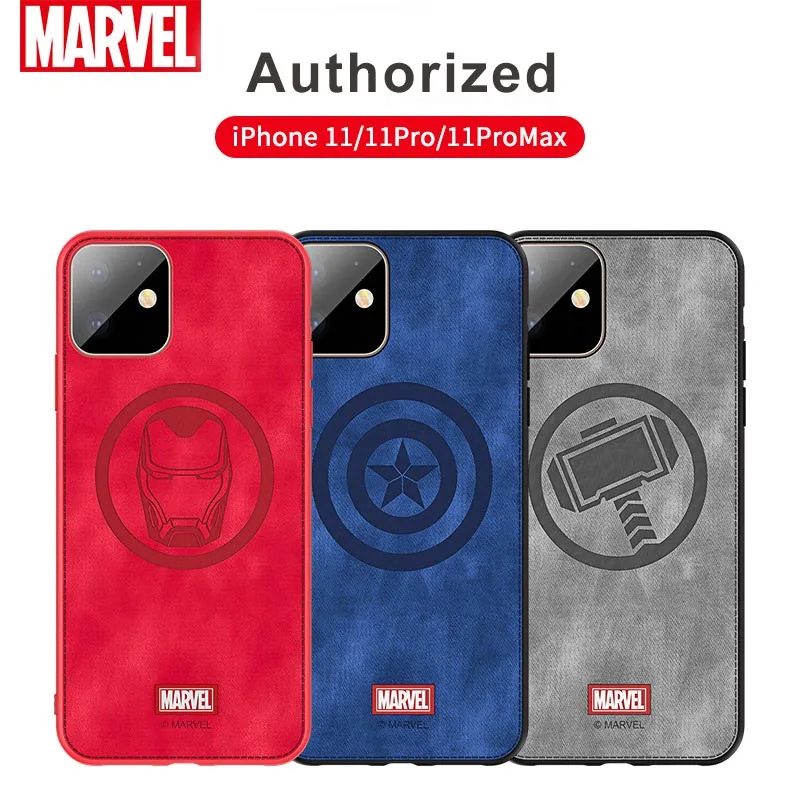Genuine Marvel Parrten Phone Cases for iPhone 11 12 mini for iPhone 11 12 Pro MAX Cloth Super Hero Back Cover Shockproof  Coque