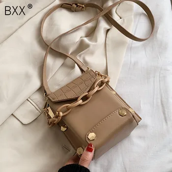 

[BXX] Crocodile Pattern PU Leather Crossbody Bags For Women 2020 Spring Autumn Lady Shoulder Bag Female Travel Handbag HL449